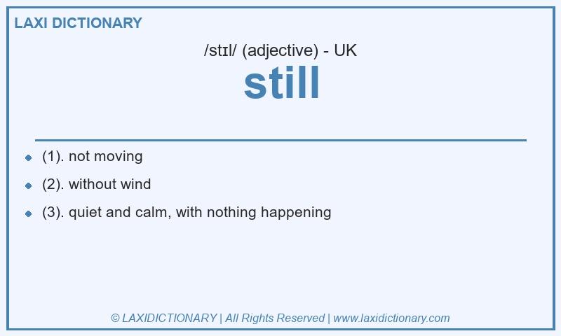 Definition still in British English