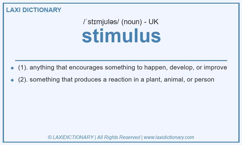 Definition stimulus in British English