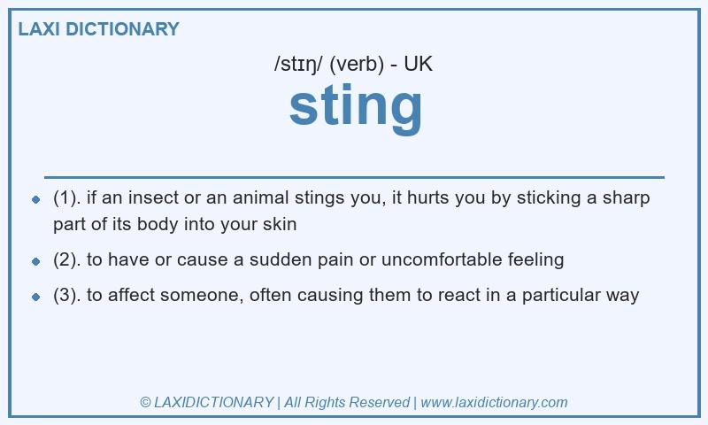 Definition sting in British English