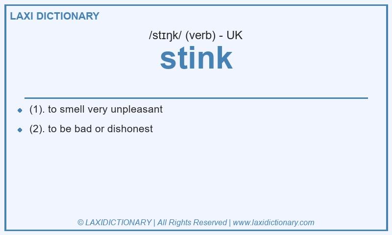Definition stink in British English