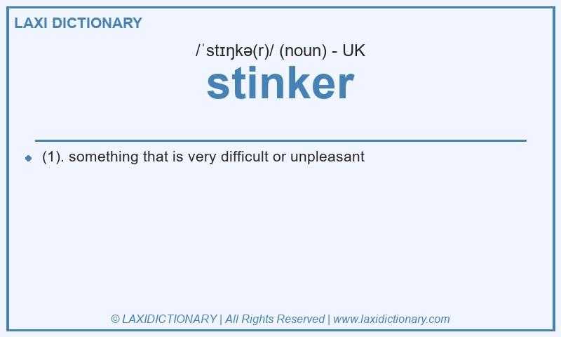 Definition stinker in British English