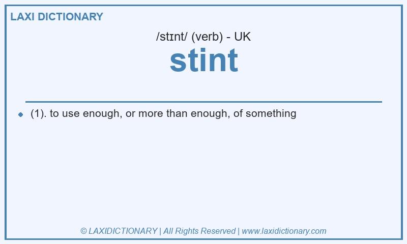 Definition stint in British English