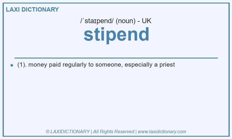 Definition stipend in British English