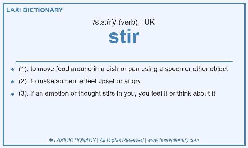 Definition stir in British English