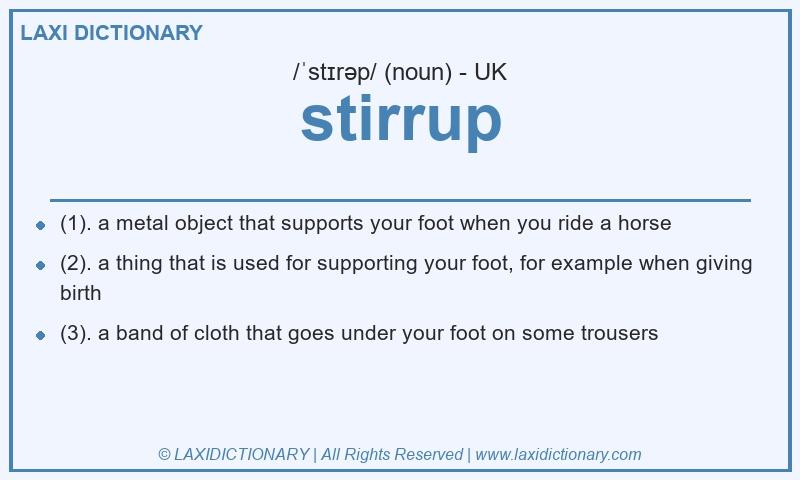 Definition stirrup in British English