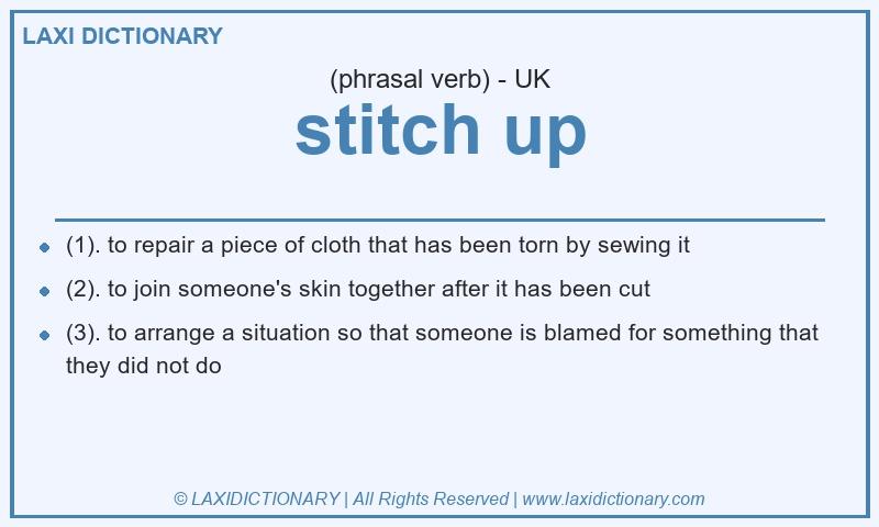 Definition stitch up in British English