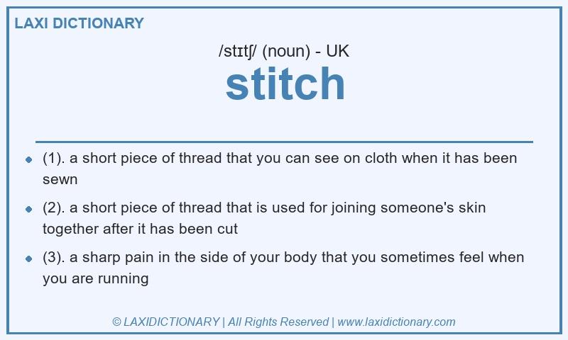 Definition stitch in British English