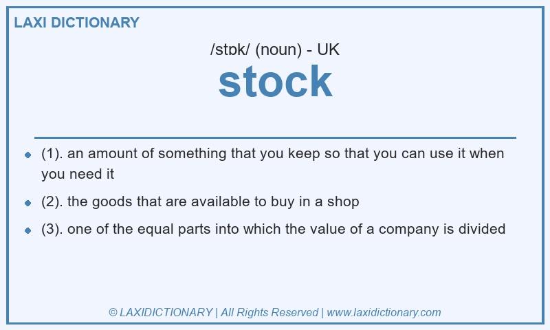 Definition stock in British English