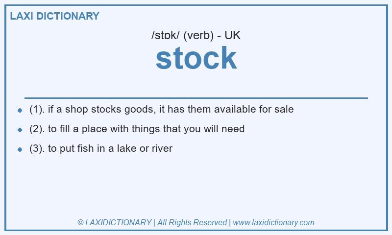 Definition stock in British English