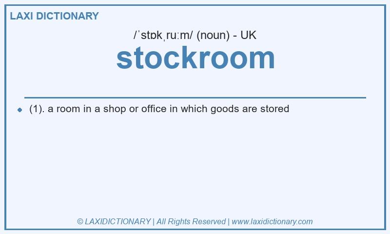 Definition stockroom in British English