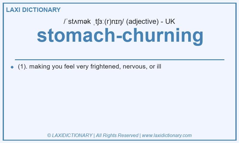 Definition stomach-churning in British English