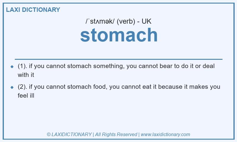 Definition stomach in British English