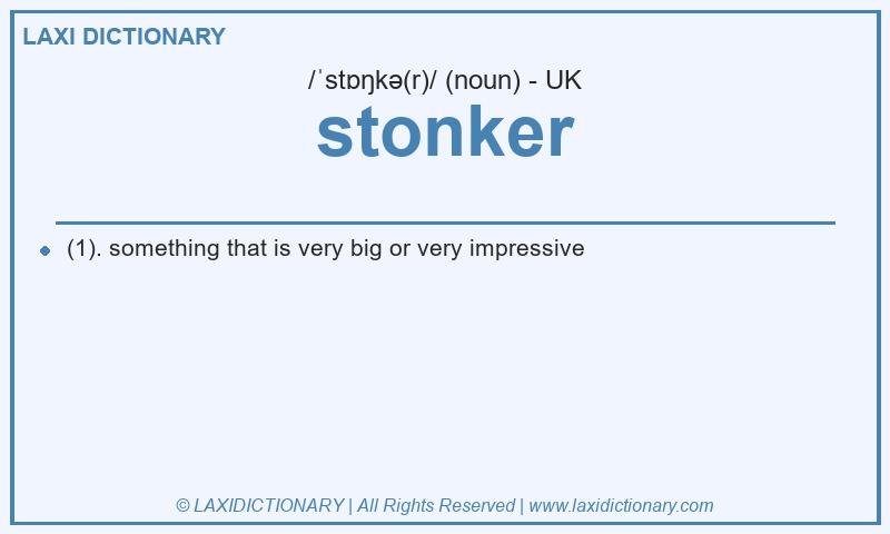 Definition stonker in British English