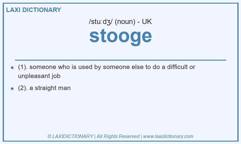 Definition stooge in British English