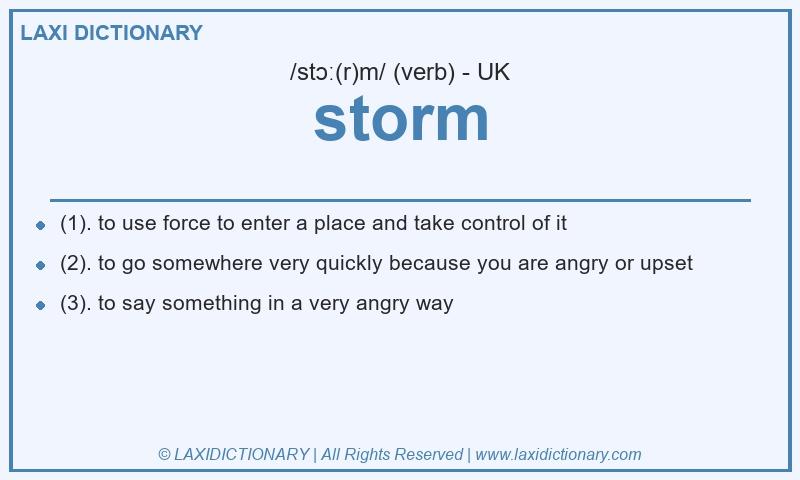 Definition storm in British English
