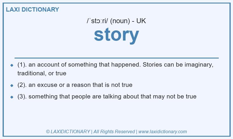 Definition story in British English