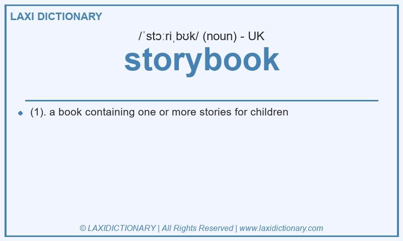 Definition storybook in British English
