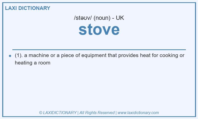 Definition stove in British English