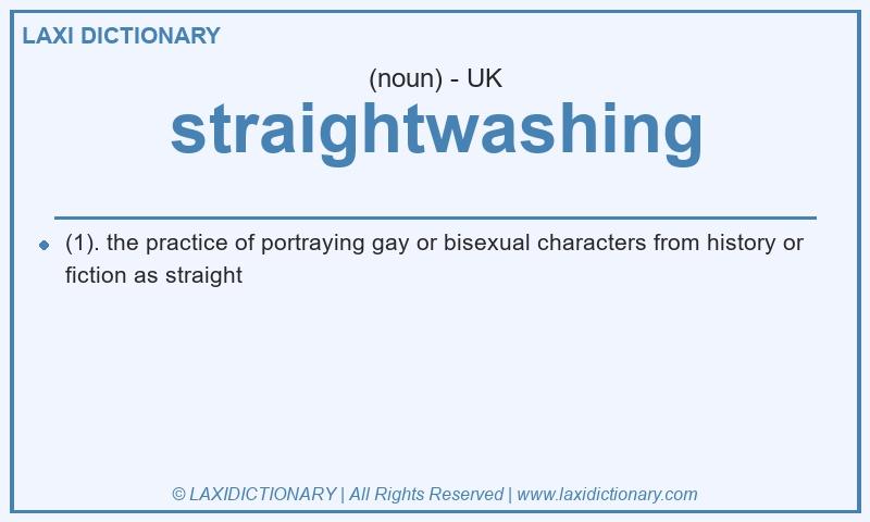 Definition straightwashing in British English