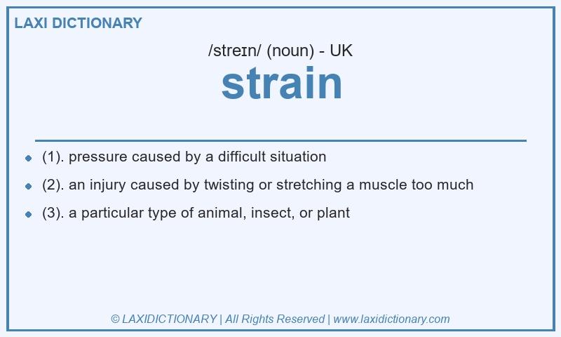 Definition strain in British English