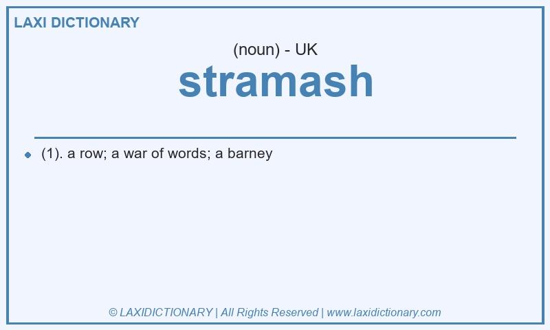 Definition stramash in British English
