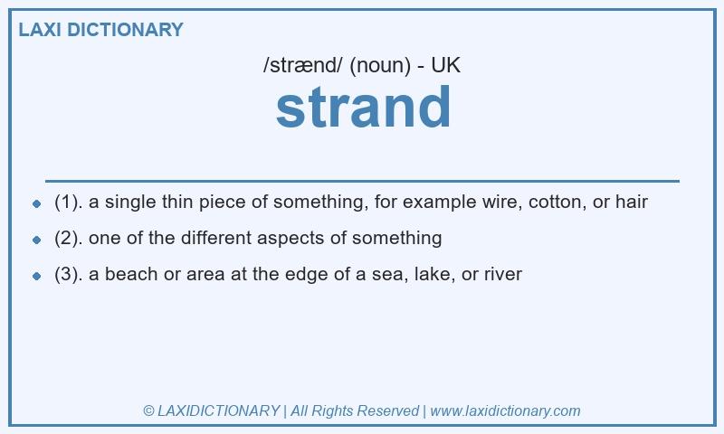 Definition strand in British English