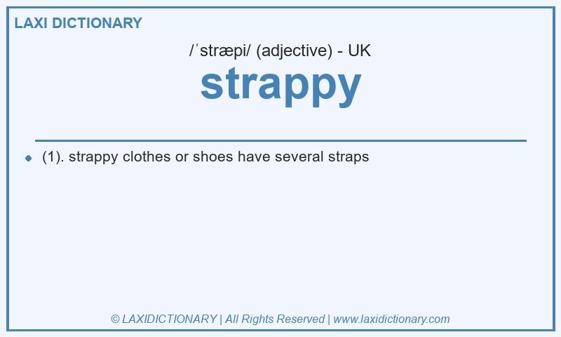Definition strappy in British English