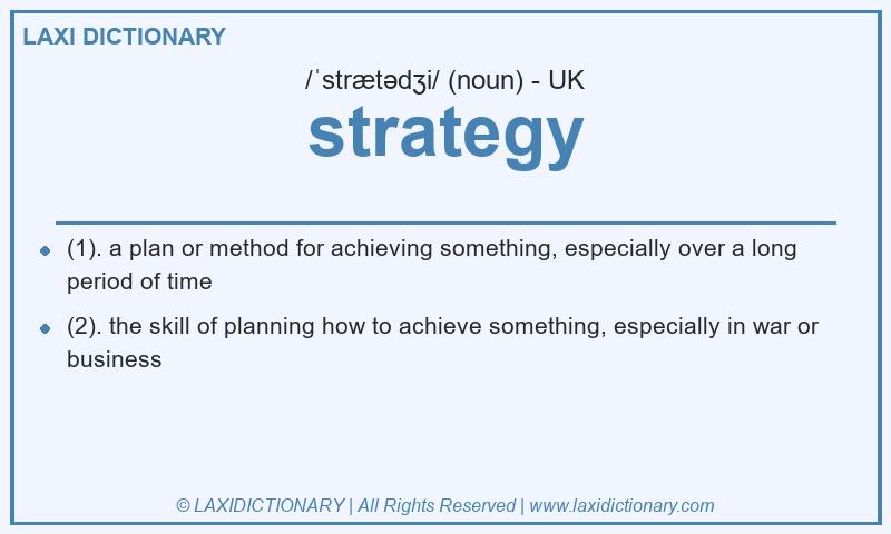 Definition strategy in British English