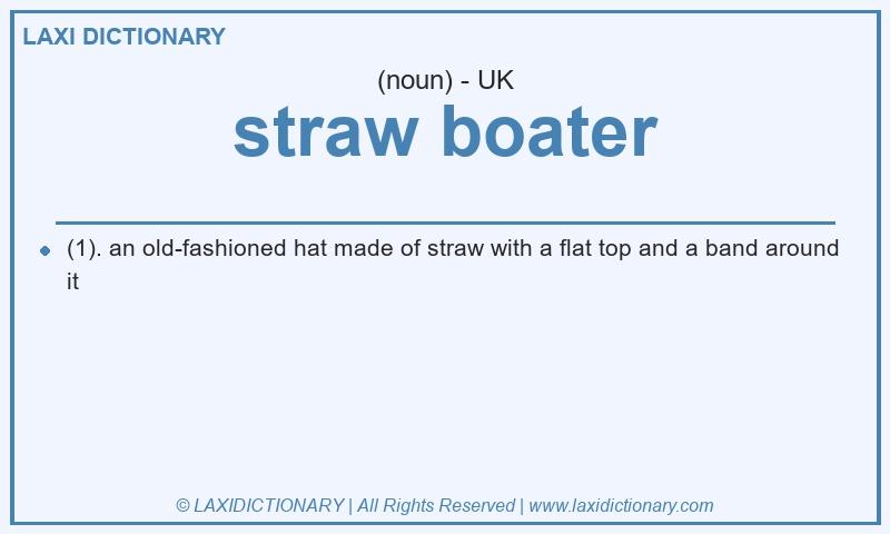 Definition straw boater in British English