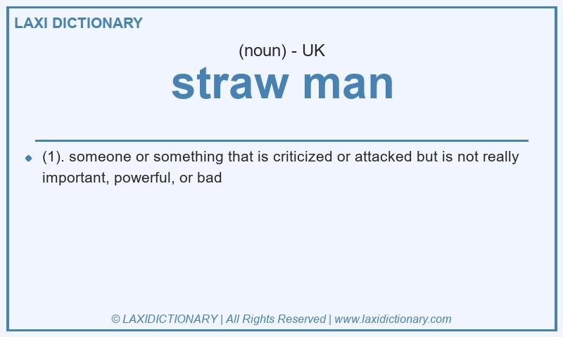 Definition straw man in British English