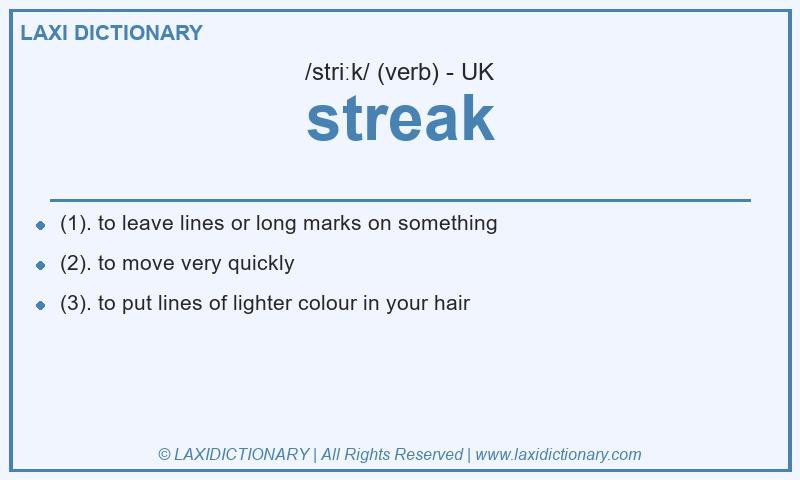 Definition streak in British English