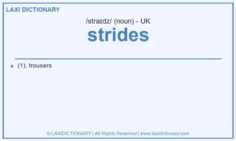 Definition strides in British English