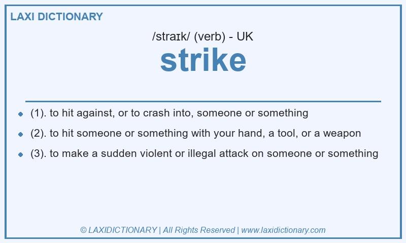 Definition strike in British English