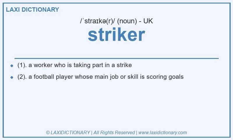 Definition striker in British English