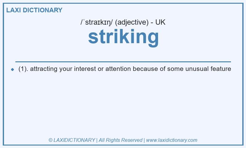 Definition striking in British English