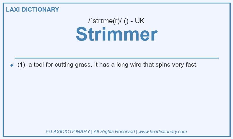 Definition Strimmer in British English