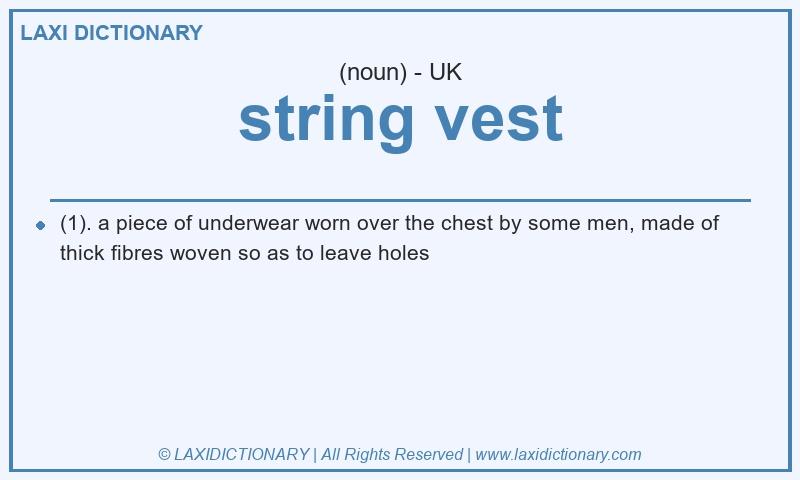 Definition string vest in British English