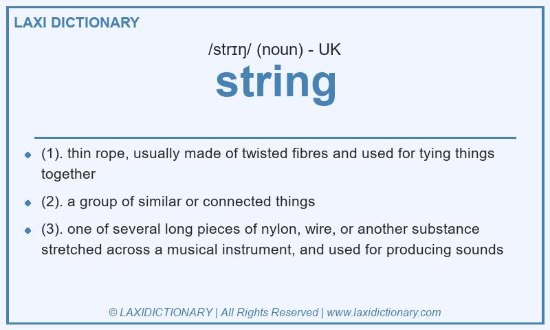 Definition string in British English