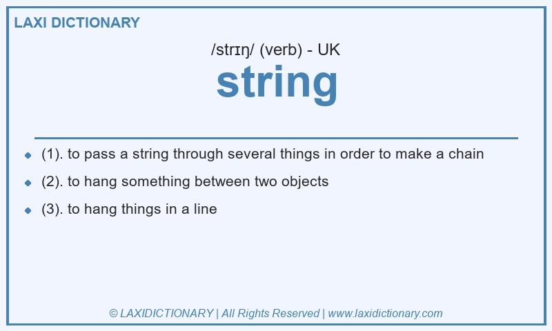 Definition string in British English