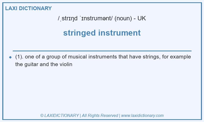 Definition stringed instrument in British English