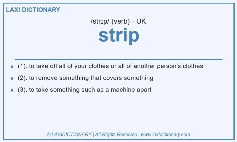 Definition strip in British English