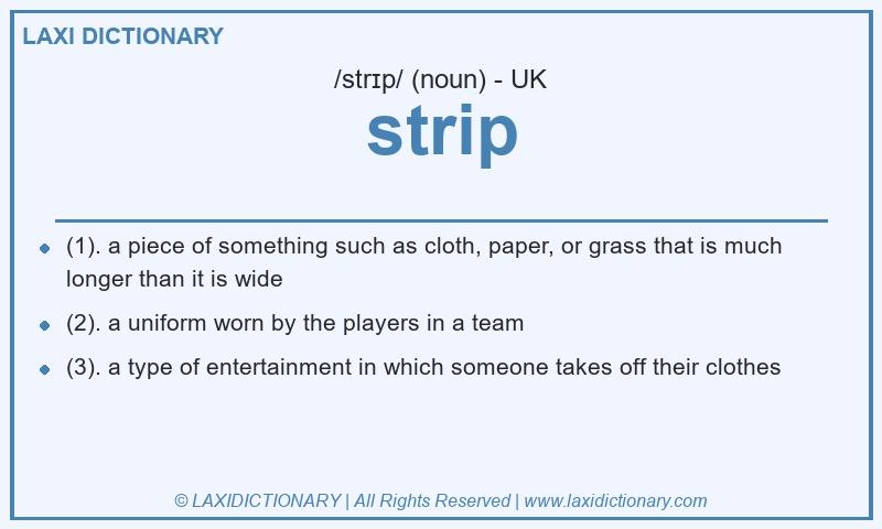 Definition strip in British English