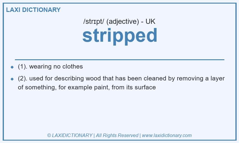 Definition stripped in British English