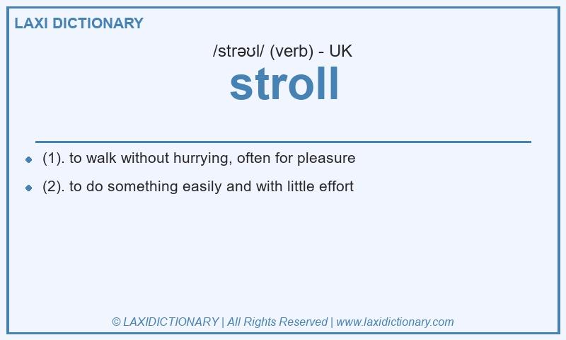 Definition stroll in British English