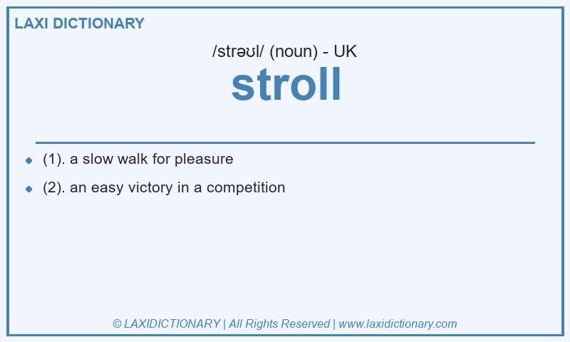 Definition stroll in British English
