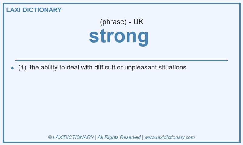 Definition strong in British English