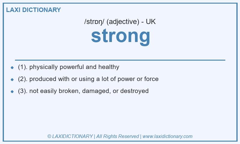 Definition strong in British English