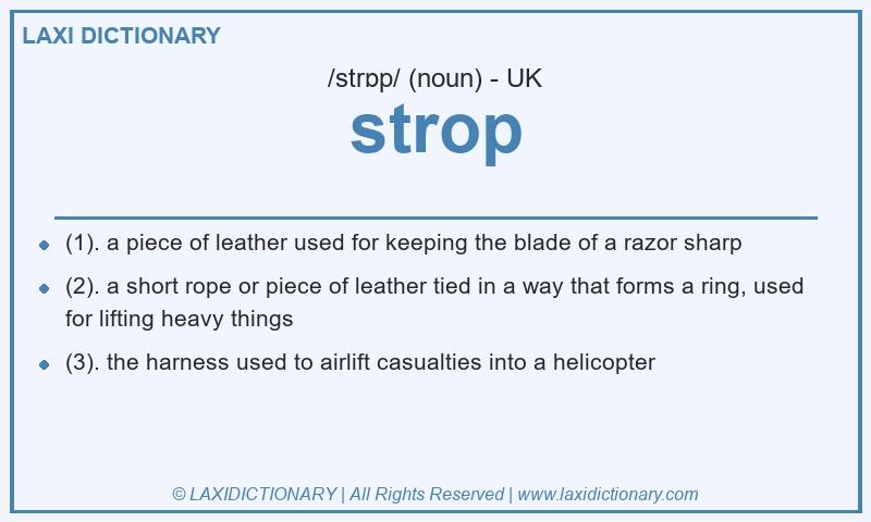 Definition strop in British English