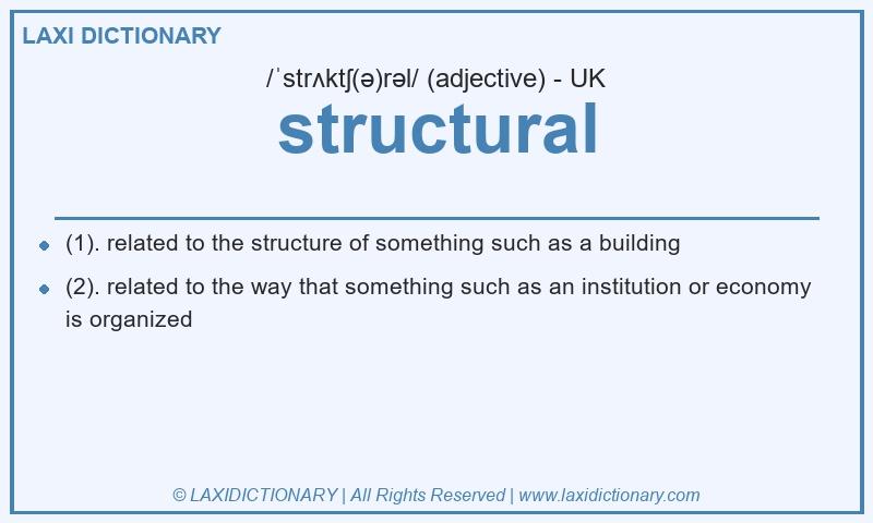 Definition structural in British English