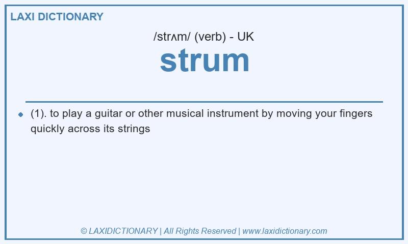 Definition strum in British English